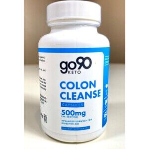 Go90 Keto Colon Cleanse 500mg 60 Capsules Gut Health Support Exp 12/24